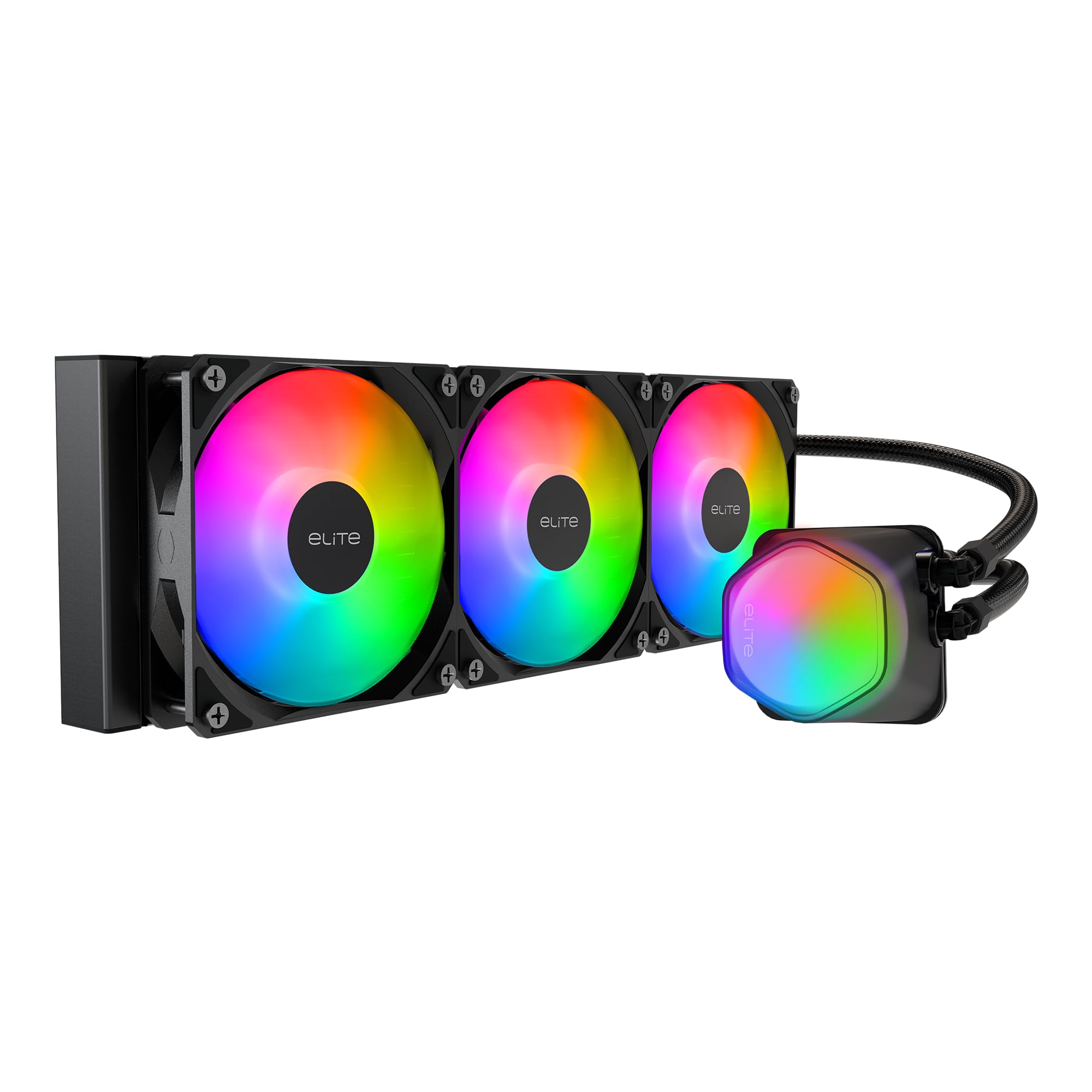 Cooler Master Elite Liquid 360 AIO Liquid CPU Cooler, ARGB