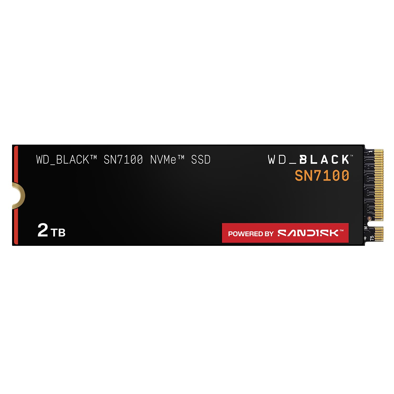 WD_Black SN7100 2TB NVMe SSD - Gen4 PCIe, M.2 2280, Up to 7,250 MB/s Read Speed, Up to 6,900 MB/s Write Speed, Next Gen TLC 3D NAND, for Laptops, Handheld Gaming Devices - WDS200T4X0E